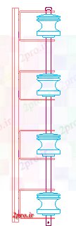 دانلود نقشه جزئیات ساخت و ساز سازه ها در ولتاژ پایین بلوک پویا طراحی (کد58055)