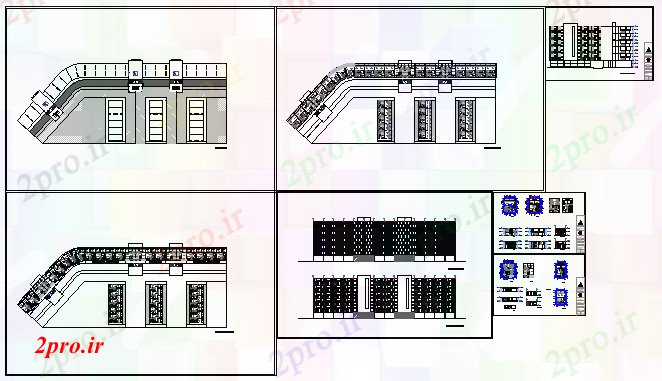 دانلود نقشه مسکونی  ، ویلایی ، آپارتمان  بلوک های معماری مبتنی بر طراحی آپارتمان   (کد58075)