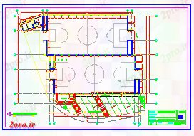 دانلود نقشه جزئیات ساختار طرحی بنیاد فوتبال درست طراحی (کد58201)