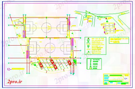 دانلود نقشه ورزشگاه ، سالن ورزش ، باشگاه طرحی برق از فوتبال درست طراحی (کد58202)