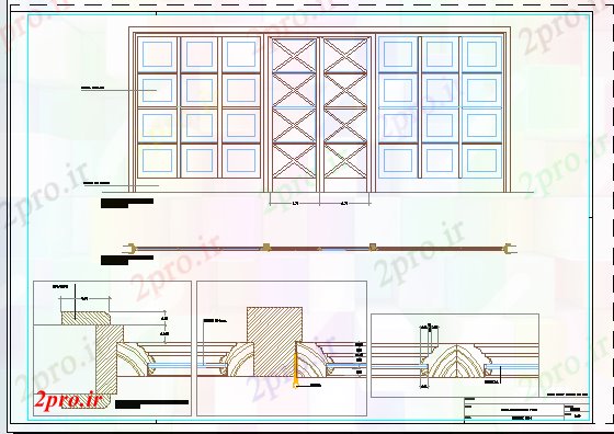 دانلود نقشه جزئیات طراحی در و پنجره  جزئیات نجاری پنجره درب طراحی (کد58232)