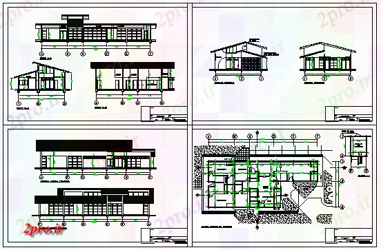 دانلود نقشه ساختمان اداری - تجاری - صنعتی دفاتر ماژول پروژه طراحی (کد58254)