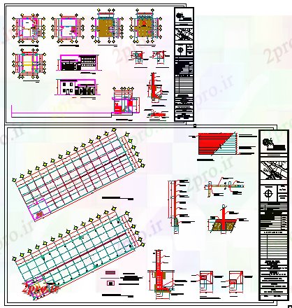 دانلود نقشه کارخانه صنعتی  ، کارگاه انبار صنعتی  با دفاتر اداری طراحی (کد58275)