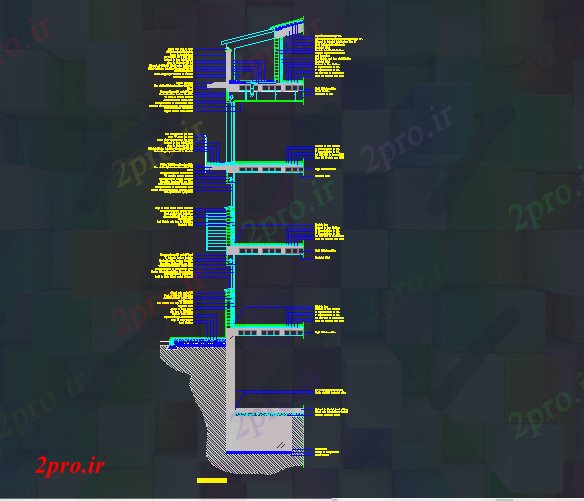 دانلود نقشه مسکونی  ، ویلایی ، آپارتمان  نمای جزئیات طراحی ساختمان (کد58276)