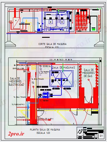 دانلود نقشه  جزئیات آسانسور و    طراحی اتاق موتور (کد58287)