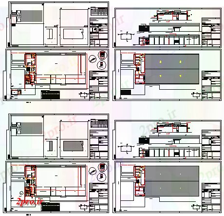 دانلود نقشه ساختمان اداری - تجاری - صنعتی سقف دفاتر اعتماد طراحی (کد58296)