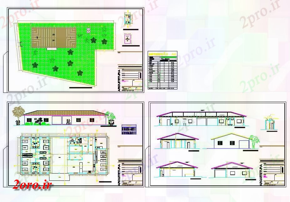 دانلود نقشه مسکونی ، ویلایی ، آپارتمان مزرعه طرحی خانه 12 در 29 متر (کد58304)