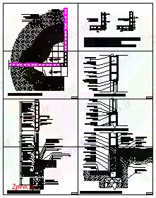 دانلود نقشه جزئیات ساخت و ساز دیوار جزئیات سازنده در بلوک بتن طراحی (کد58324)