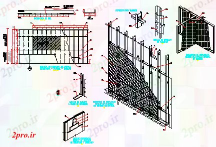 دانلود نقشه جزئیات ساخت و ساز جزئیات سازنده در دیوار خشک طراحی (کد58325)