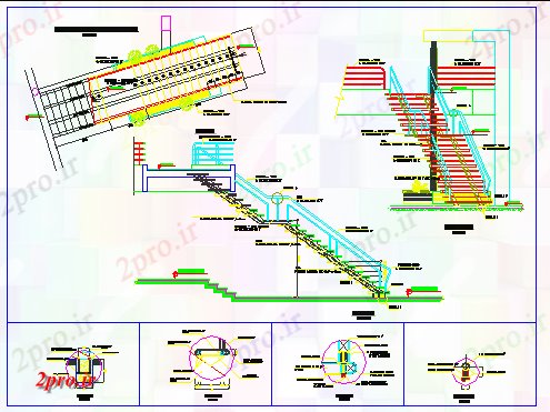دانلود نقشه  جزئیات آسانسور و   طراحی نمای ایزومتریک از مورد پله طراحی (کد58336)