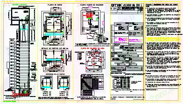دانلود نقشه  جزئیات آسانسور و   OTIS طراحی  ، OTIS  طراحی (کد58344)