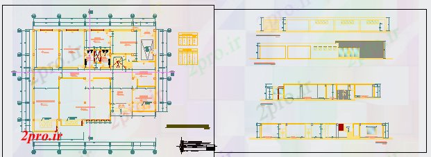 دانلود نقشه ساختمان اداری - تجاری - صنعتی دفاتر شهرستان برنامه برای بزرگ، اتاق طراحی ذخیره سازی 33 در 40 متر (کد58382)