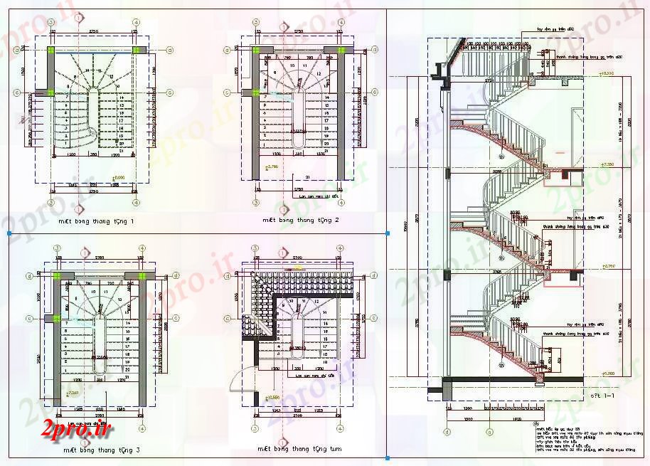 دانلود نقشه مسکونی  ، ویلایی ، آپارتمان  نما پله (کد58401)