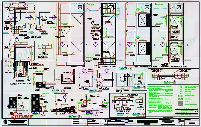 دانلود نقشه  جزئیات آسانسور و    فولاد دو سطح طراحی (کد58412)