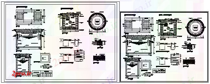 دانلود نقشه جزئیات ساخت و ساز سپتیک تانک طراحی جزئیات طراحی (کد58461)