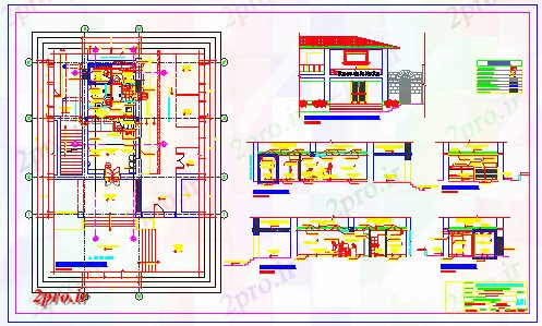 دانلود نقشه ساختمان اداری - تجاری - صنعتی طراحی طرحی پیشنهادی از دفتر شعبه بانک 5 در 10 متر (کد58467)