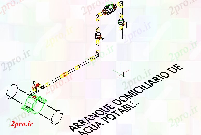 دانلود نقشه جزئیات ساخت و ساز Domociliary راه اندازی از آب آشامیدنی تریدی (کد58523)