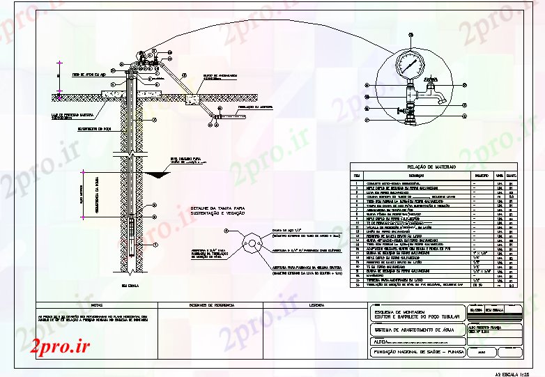 دانلود نقشه جزئیات ساخت و ساز جزئیات undergroundwater پذیرش (کد58533)