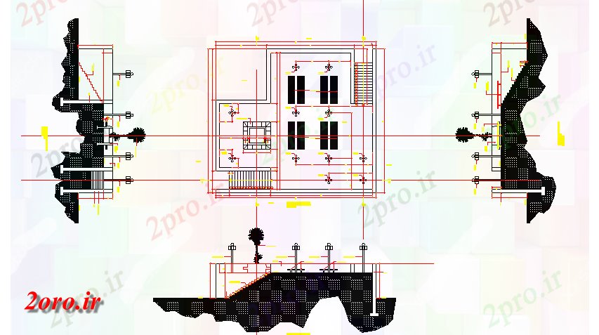 دانلود نقشه جزئیات ساخت و ساز تقویت پارک عمومی (کد58550)