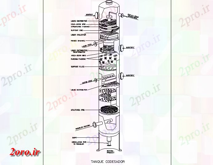 دانلود نقشه جزئیات ساخت و ساز قهوهای مایل به زرد از تغلیظ  (کد58552)