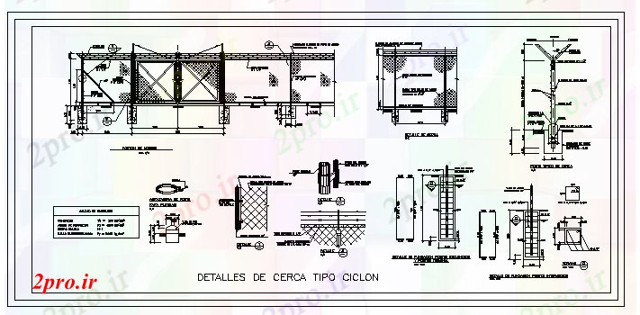 دانلود نقشه جزئیات ساخت و ساز ضمیمه نوع ciclon (کد58553)