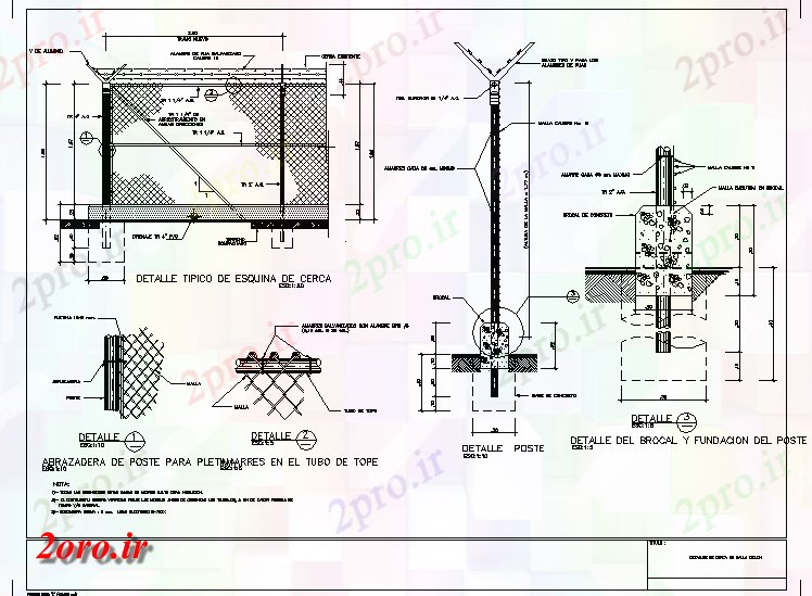 دانلود نقشه جزئیات ساخت و ساز Cyclonal جزئیات مش (کد58565)