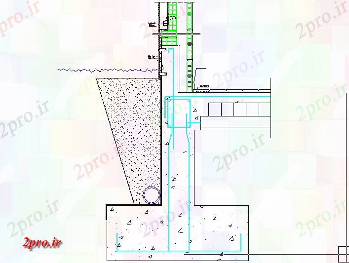 دانلود نقشه جزئیات معماری بهار روکش در نما آجر (کد58624)