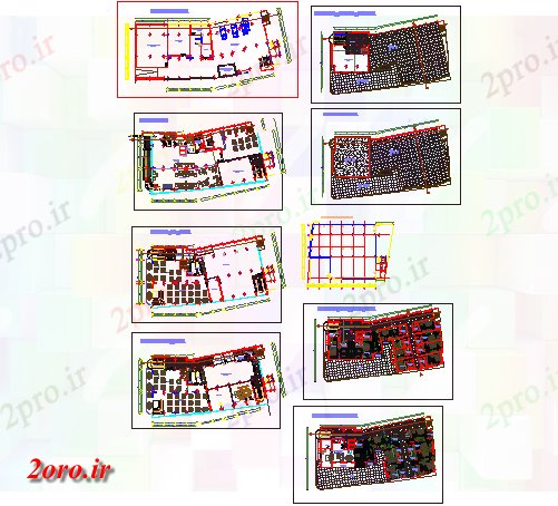 دانلود نقشه جزئیات ساخت و ساز خانه شهر در قوس دار (کد58632)