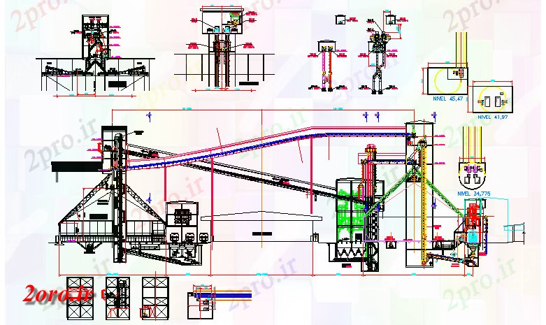 دانلود نقشه ماشین الات کارخانه ماشین آلات کارخانه با طرح (کد58671)