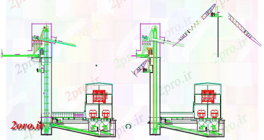 دانلود نقشه ماشین الات کارخانه دستگاه ها و تجهیزات (کد58680)