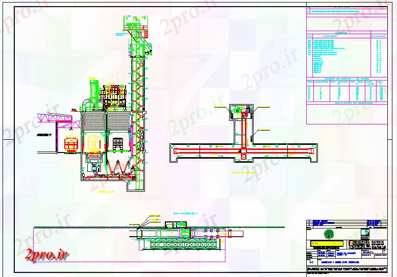 دانلود نقشه ماشین الات کارخانه ماشین آلات و تجهیزات (کد58693)