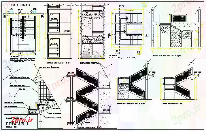 دانلود نقشه  جزئیات آسانسور و   طراحی  طراحی از مورد پله طراحی (کد58781)