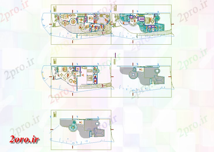دانلود نقشه هتل - رستوران - اقامتگاه طرحی از یک رستوران با نما 15 در 41 متر (کد58835)