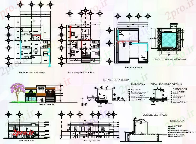 دانلود نقشه خانه مسکونی ، ویلانصب و راه اندازی آبی sanitaria خانه اتاق 13 در 15 متر (کد58951)