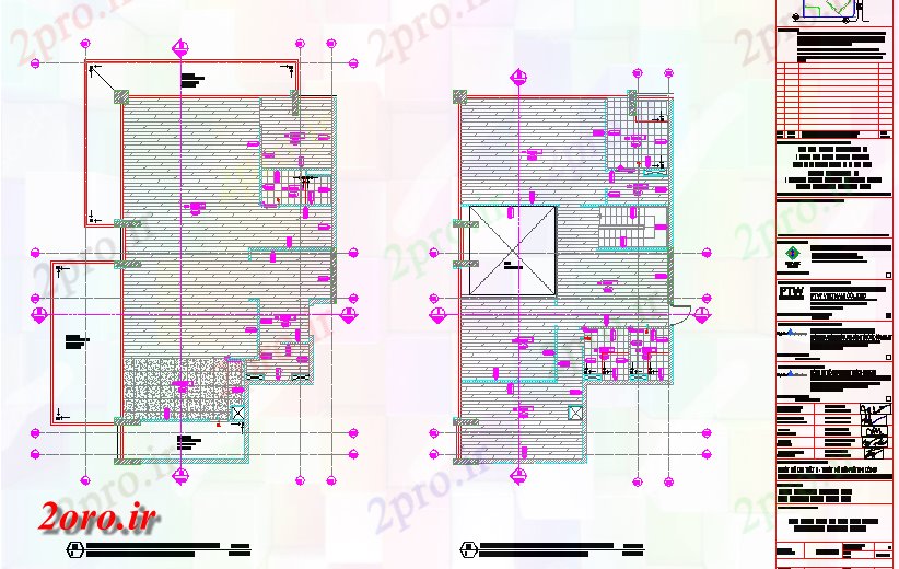 دانلود نقشه خانه های کوچک ، نگهبانی ، سازمانی - جزئیات سقف کاذب از یک پنت هاوس 11 در 18 متر (کد58995)