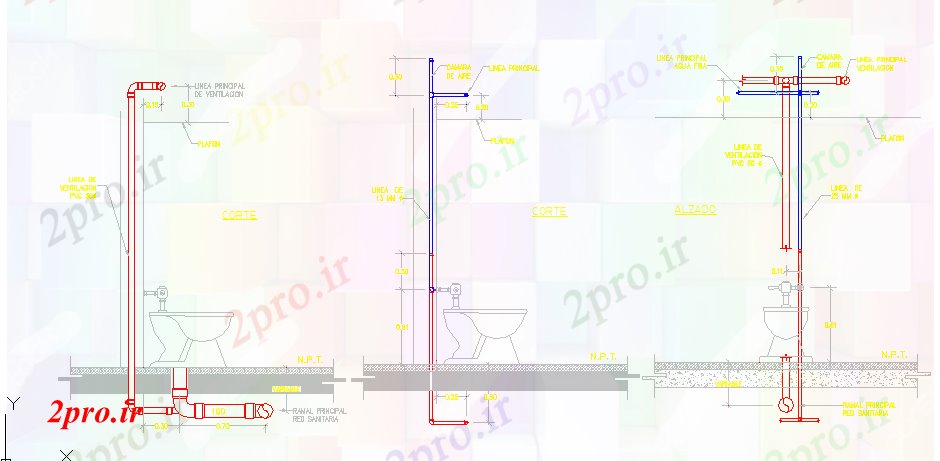 دانلود نقشه جزئیات ساخت و ساز قرار دادن جزئیات از توالت (کد58997)