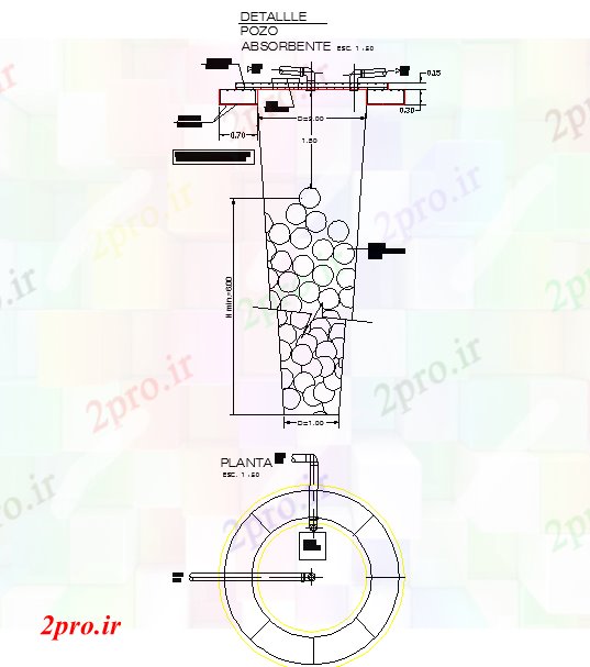 دانلود نقشه جزئیات ساخت و ساز جزئیات جذب خوبی (کد59016)