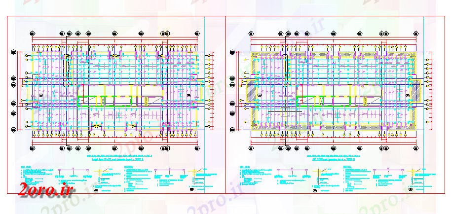 دانلود نقشه جزئیات ساخت و ساز Posttensioning طبقه برج، امپراتوری B (کد59039)