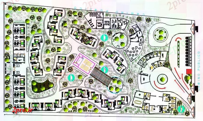 دانلود نقشه هایپر مارکت - مرکز خرید - فروشگاه مرکز سالمندان 61 در 122 متر (کد59099)