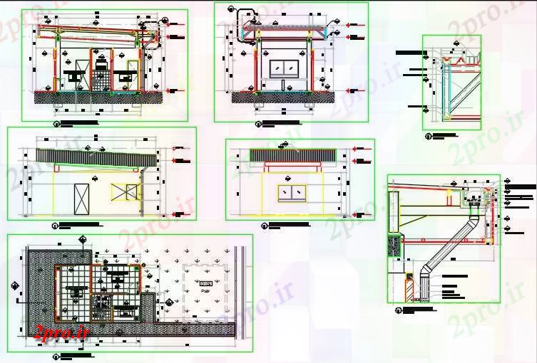 دانلود نقشه کارخانه صنعتی  ، کارگاه خانه و خانه گارد چک کردن سیم پیچ (کد59139)