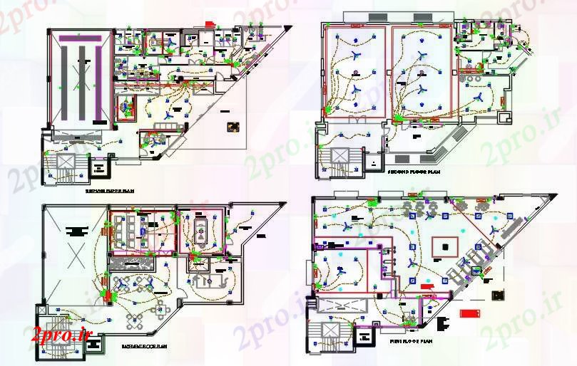 دانلود نقشه باشگاه طراحی خانه باشگاه 16 در 25 متر (کد59144)