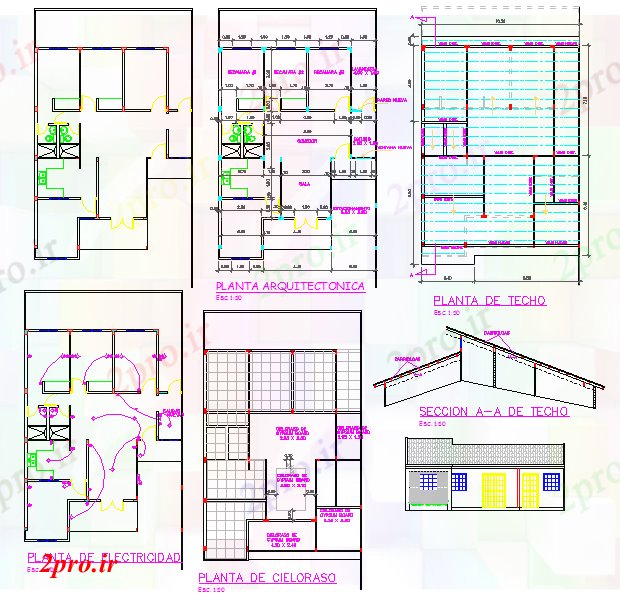 دانلود نقشه مسکونی ، ویلایی ، آپارتمان شهر خانه 10 در 14 متر (کد59151)