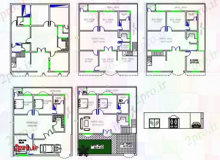 دانلود نقشه مسکونی ، ویلایی ، آپارتمان مقبول عطاری خانه 13 در 15 متر (کد59155)