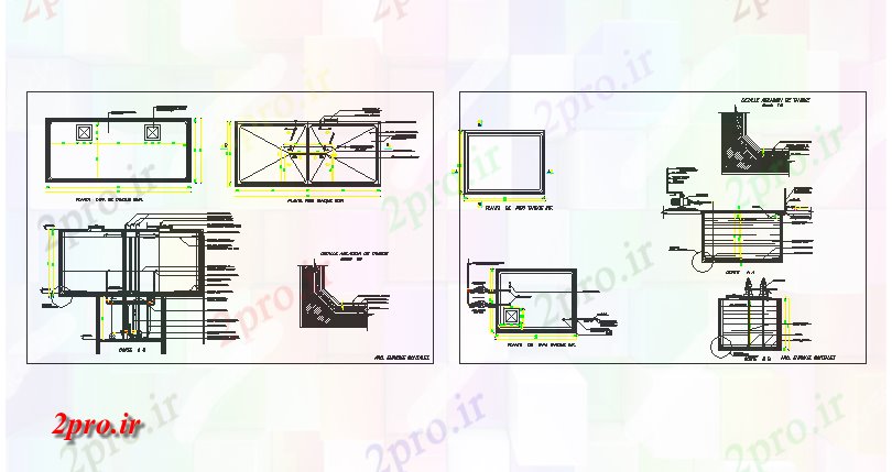 دانلود نقشه جزئیات لوله کشی پمپاژ مخازن (کد59174)
