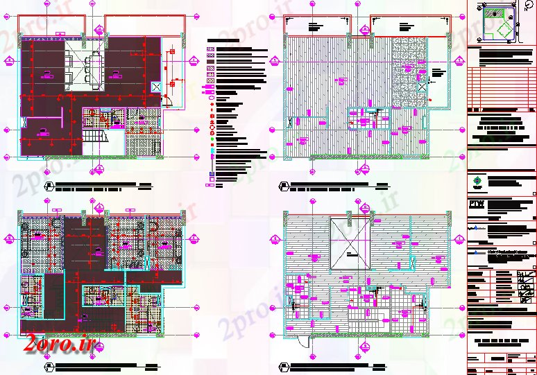 دانلود نقشه خانه های کوچک ، نگهبانی ، سازمانی - جزئیات پنت هاوس 8 در 10 متر (کد59207)