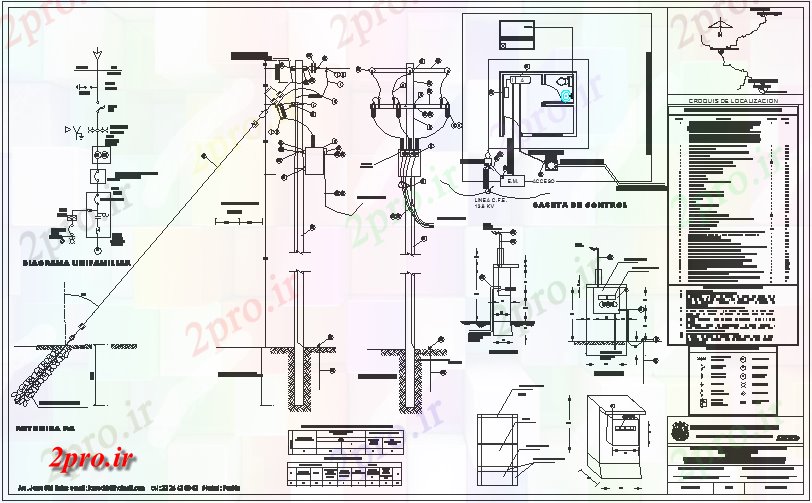 دانلود نقشه پروژه زیر ایستگاه (کد59228)