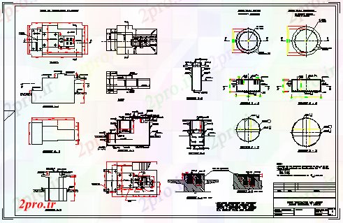 دانلود نقشه جزئیات ساخت و ساز فن پایه شومینه و جزئیات مجرای طراحی از کارخانه صنعتی  (کد59362)