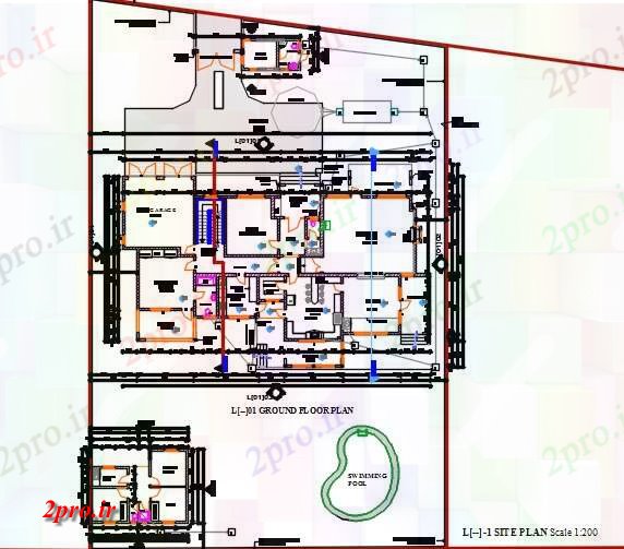دانلود نقشه باشگاه خانه کیامبو 15 در 26 متر (کد59367)