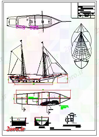 دانلود نقشه جزئیات ساخت و ساز اسپانیایی نوع طراحی طراحی کشتی (کد59368)