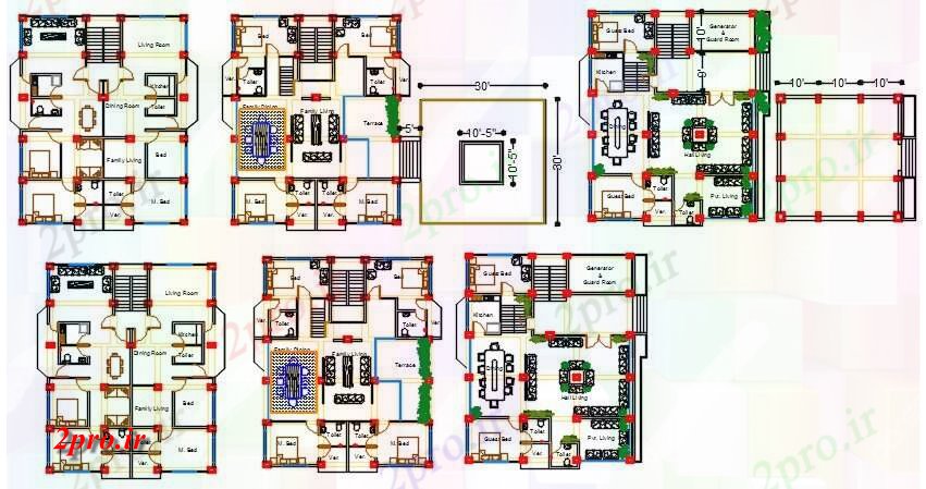 دانلود نقشه مسکونی ، ویلایی ، آپارتمان خانه OPU مادر 12 در 15 متر (کد59384)
